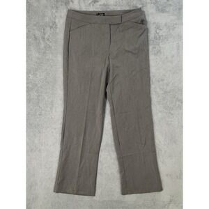 Nicole Miller Dress Pants Womens 6 Gray Wide Leg Casual Formal Business Stretch